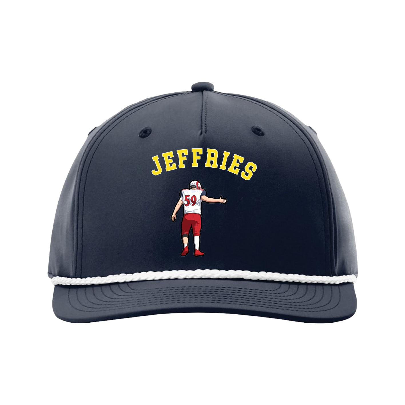 Five-Panel Classic Rope Cap — Shirsey Arch in Navy