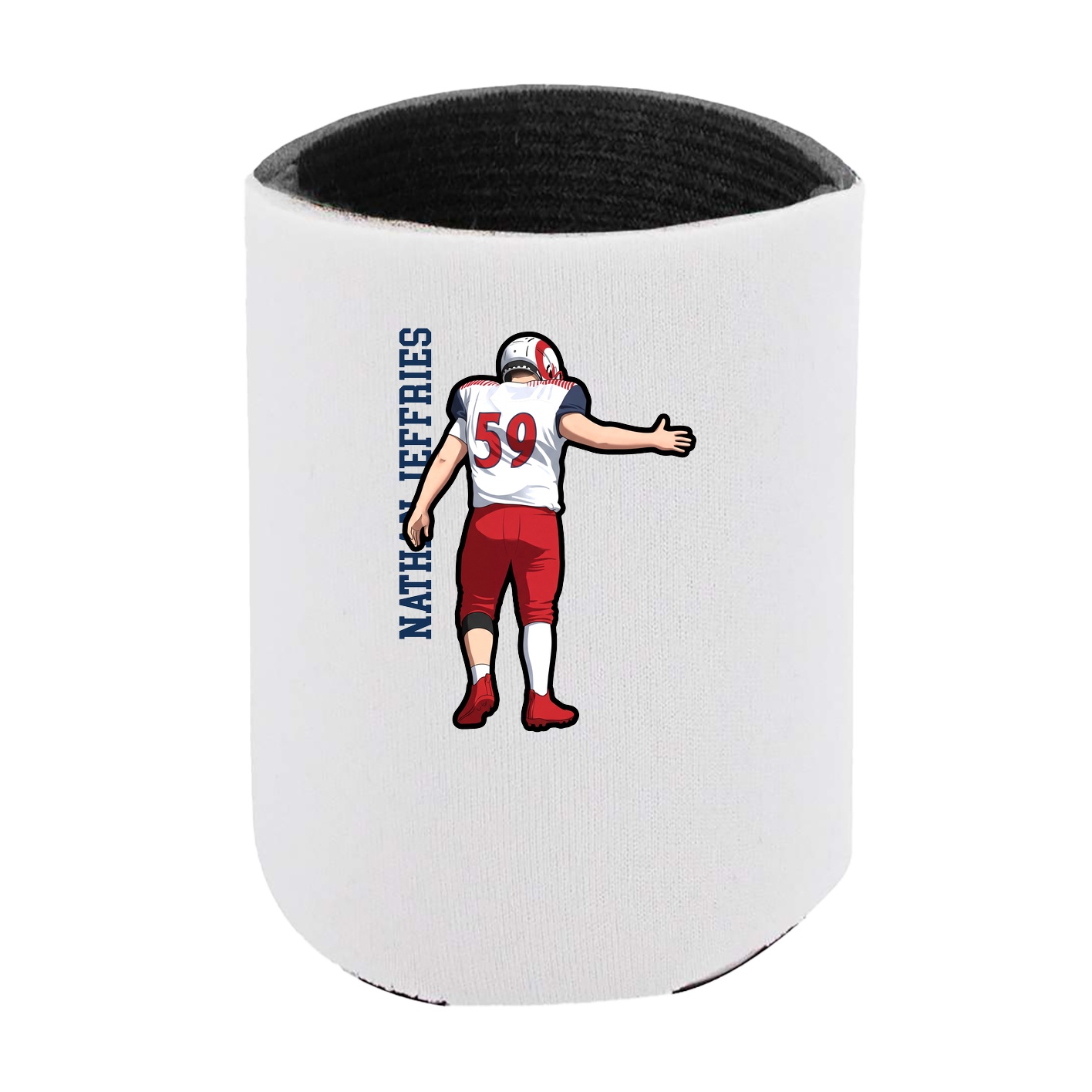 Can Holder — Name Vertical in White