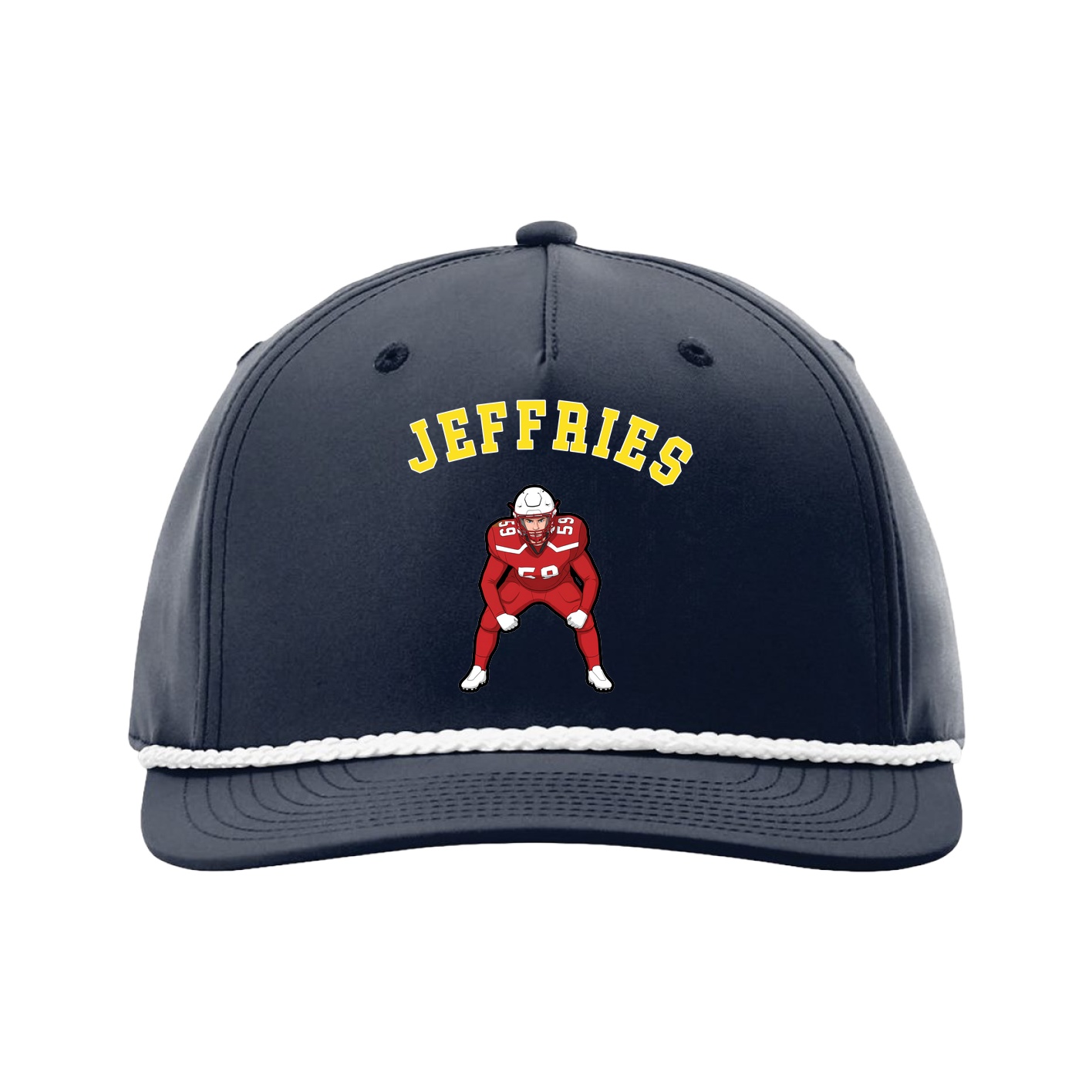 Five-Panel Classic Rope Cap — Shirsey Arch in Navy