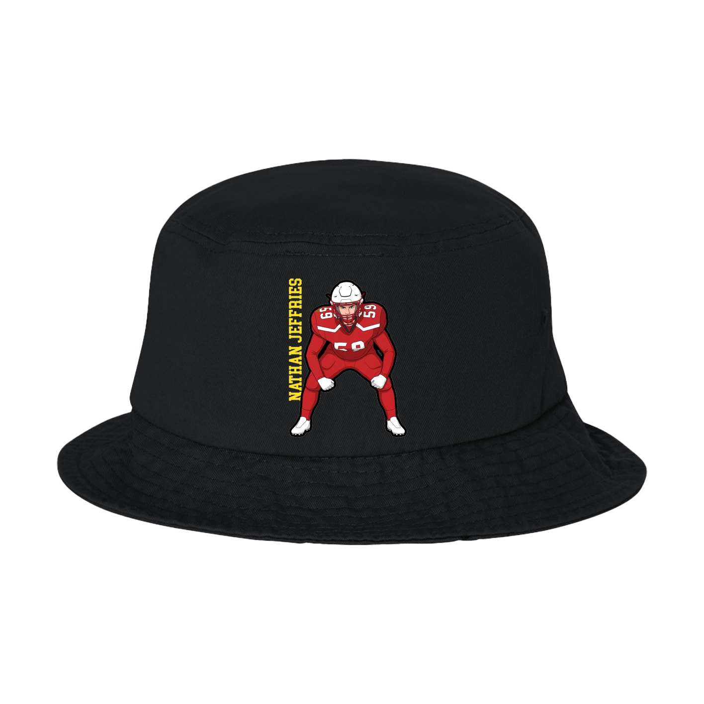 Bucket Cap — Name Vertical in Black