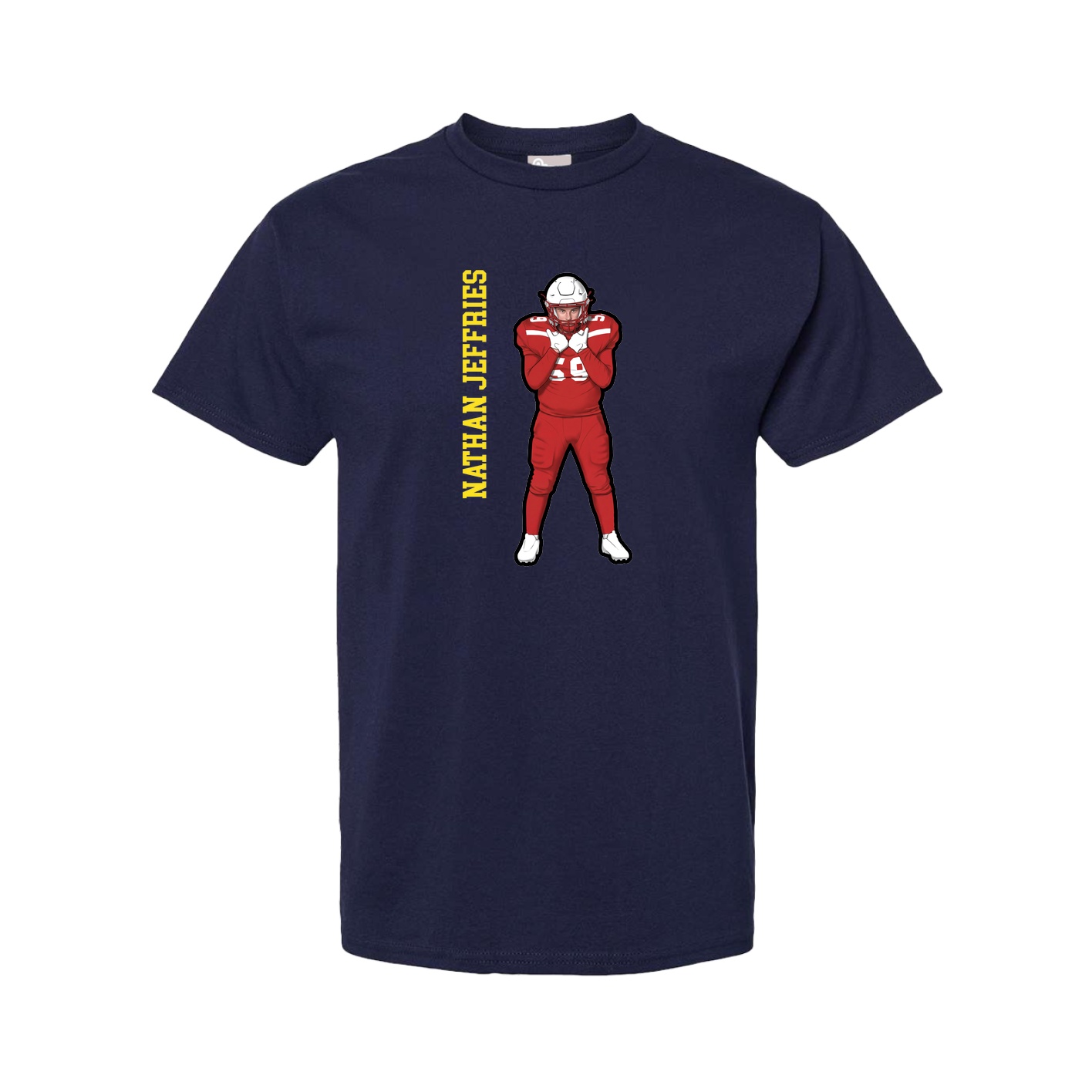 Youth Tee — Name Vertical in Navy
