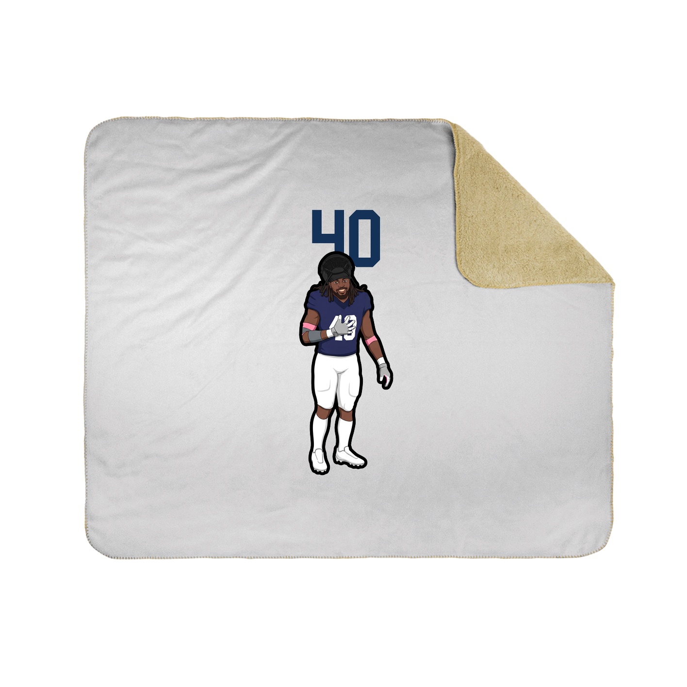 Throw Blanket — Number Top in White