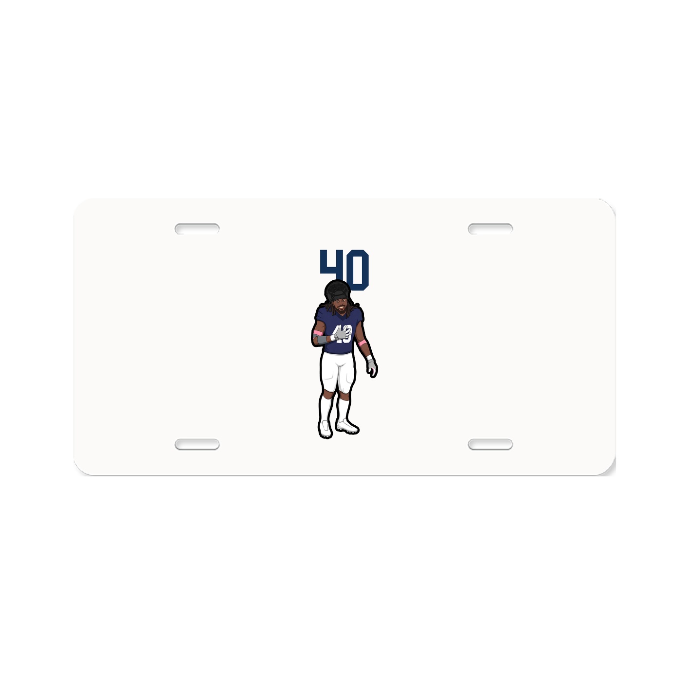 License Plate — Number Top in Classic