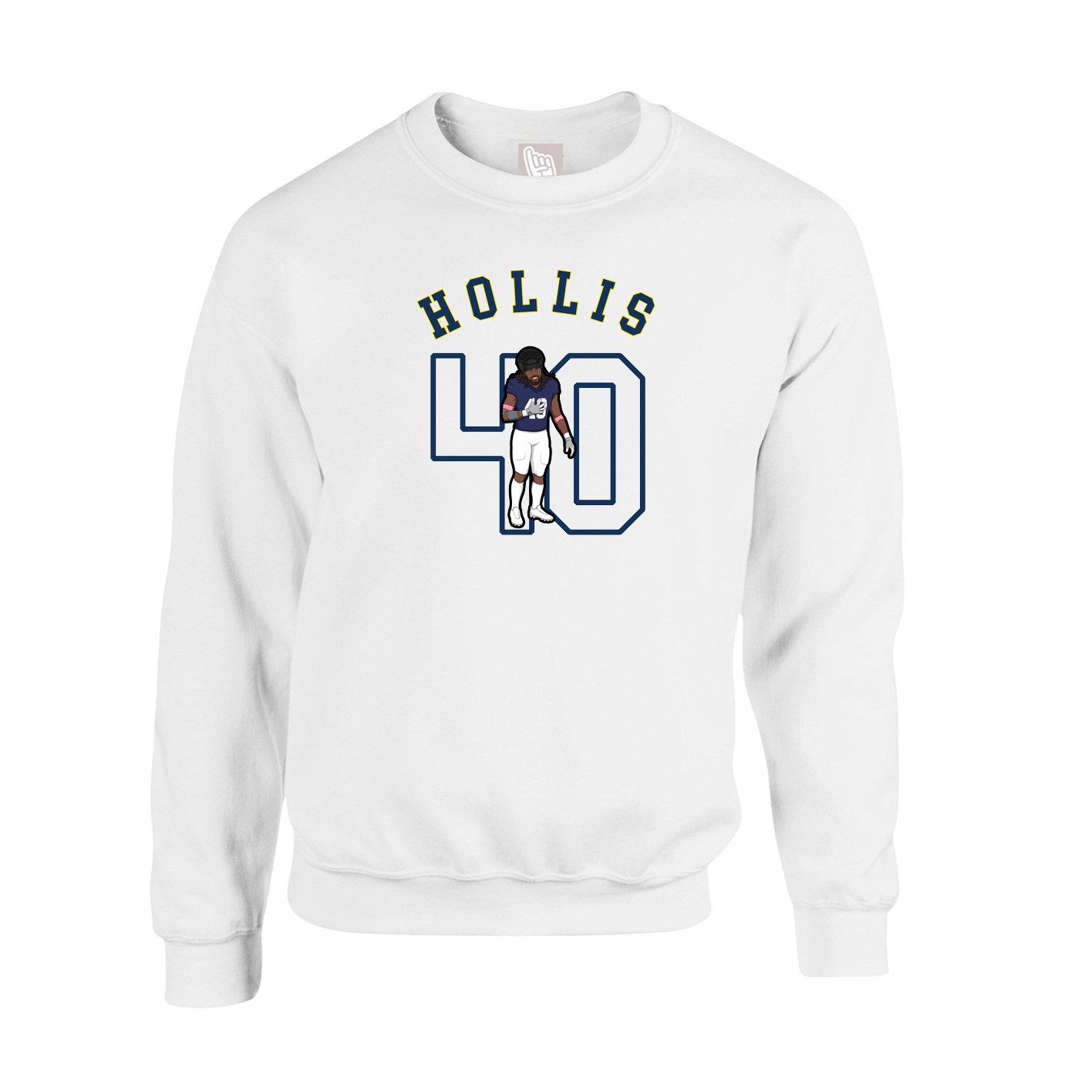 Fleece Crew — Shirsey Arch in White