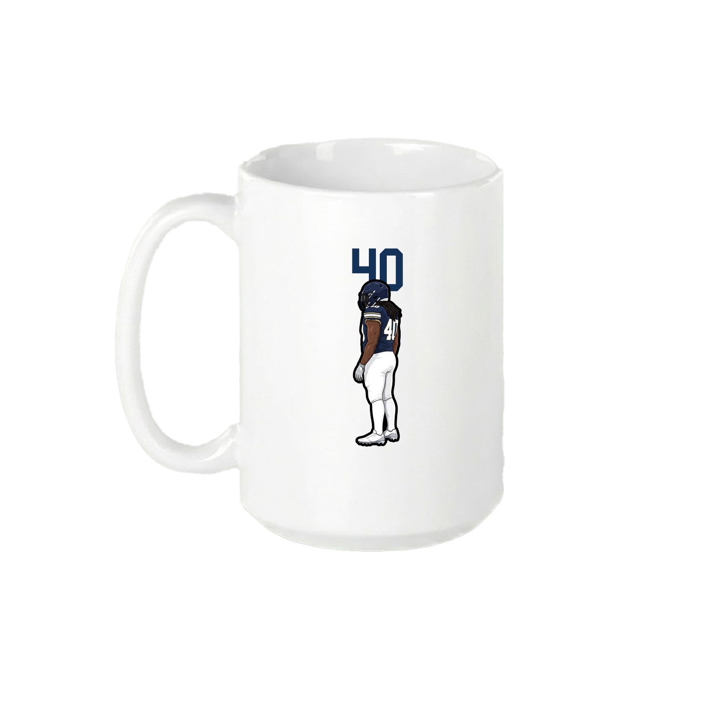 15oz Coffee Mug — Number Top in White