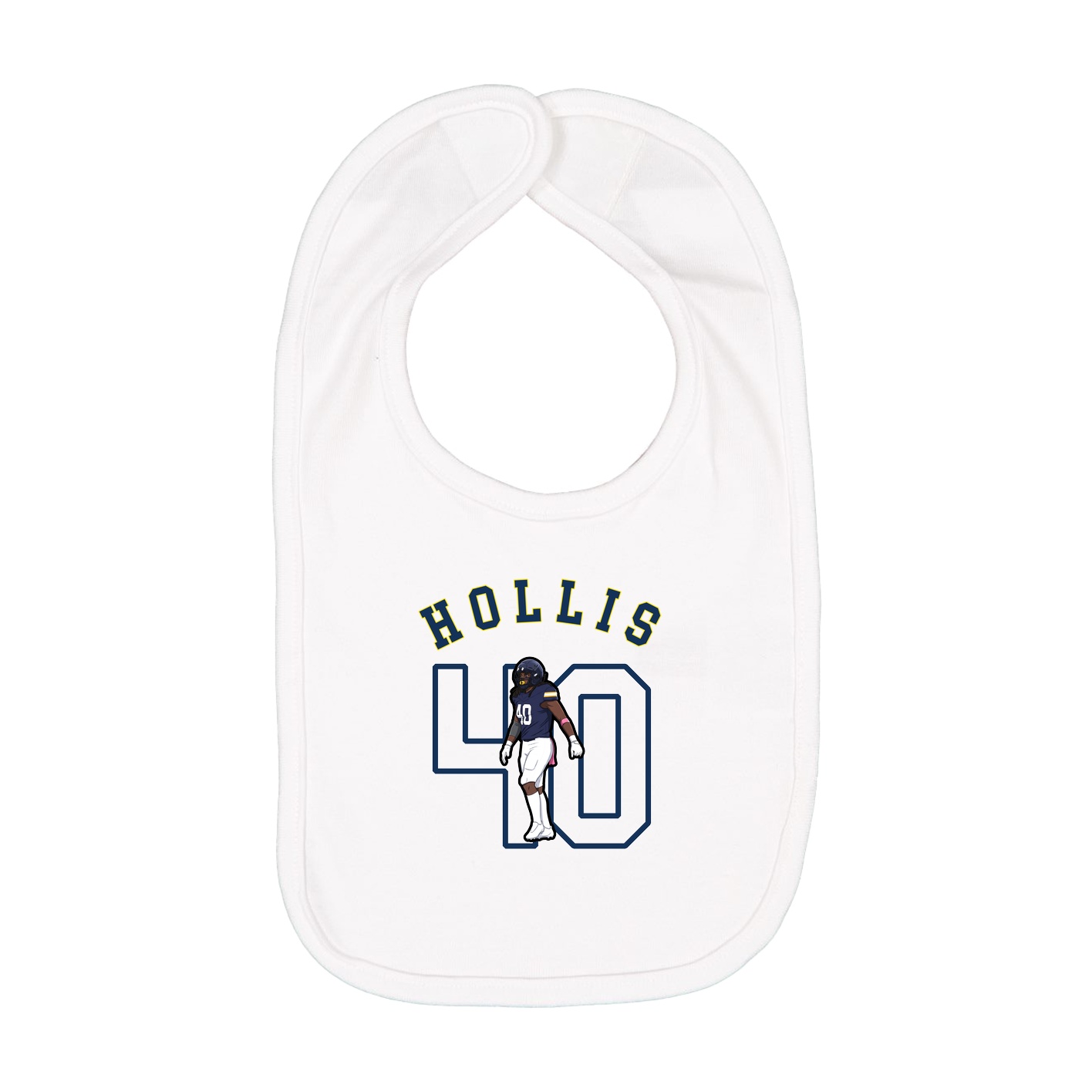 Infant Bib — Shirsey Arch in White