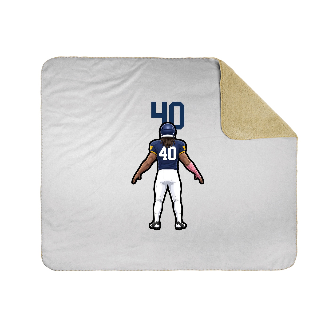 Throw Blanket — Number Top in White