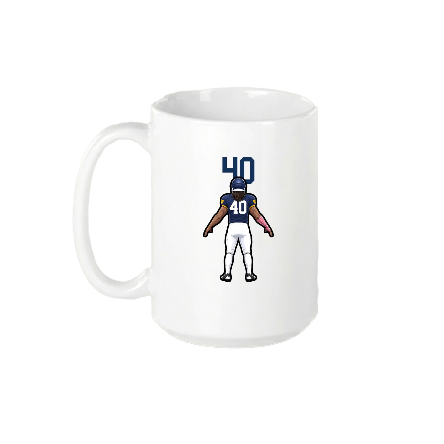 15oz Coffee Mug — Number Top in White