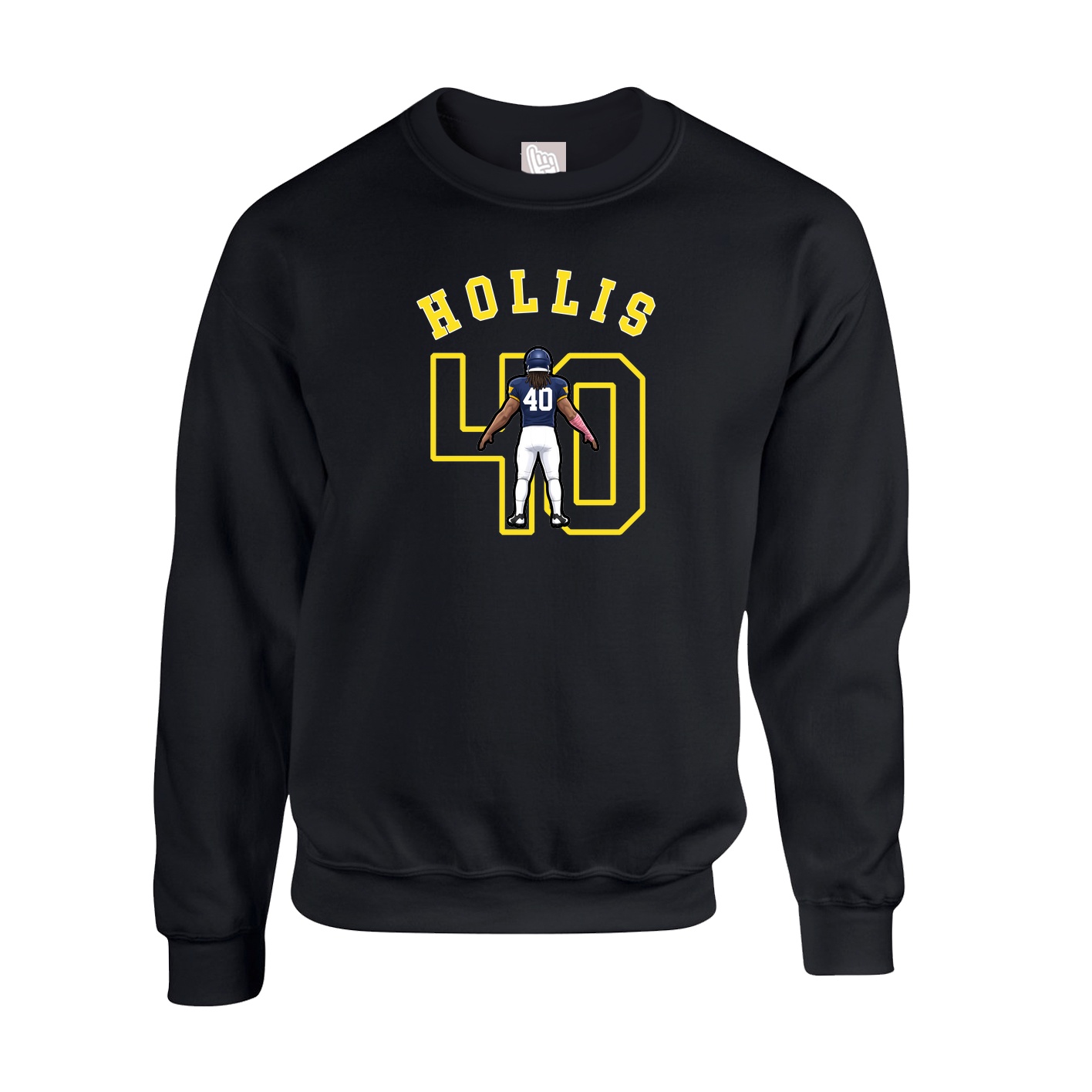 Fleece Crew — Shirsey Arch in Black