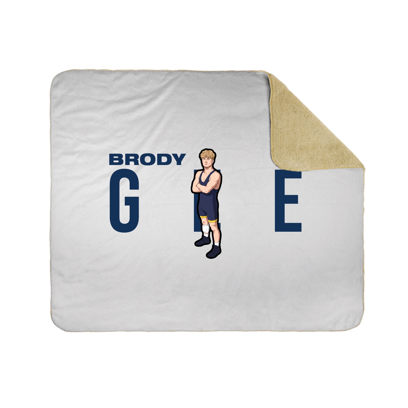 Throw Blanket — Player Name in White