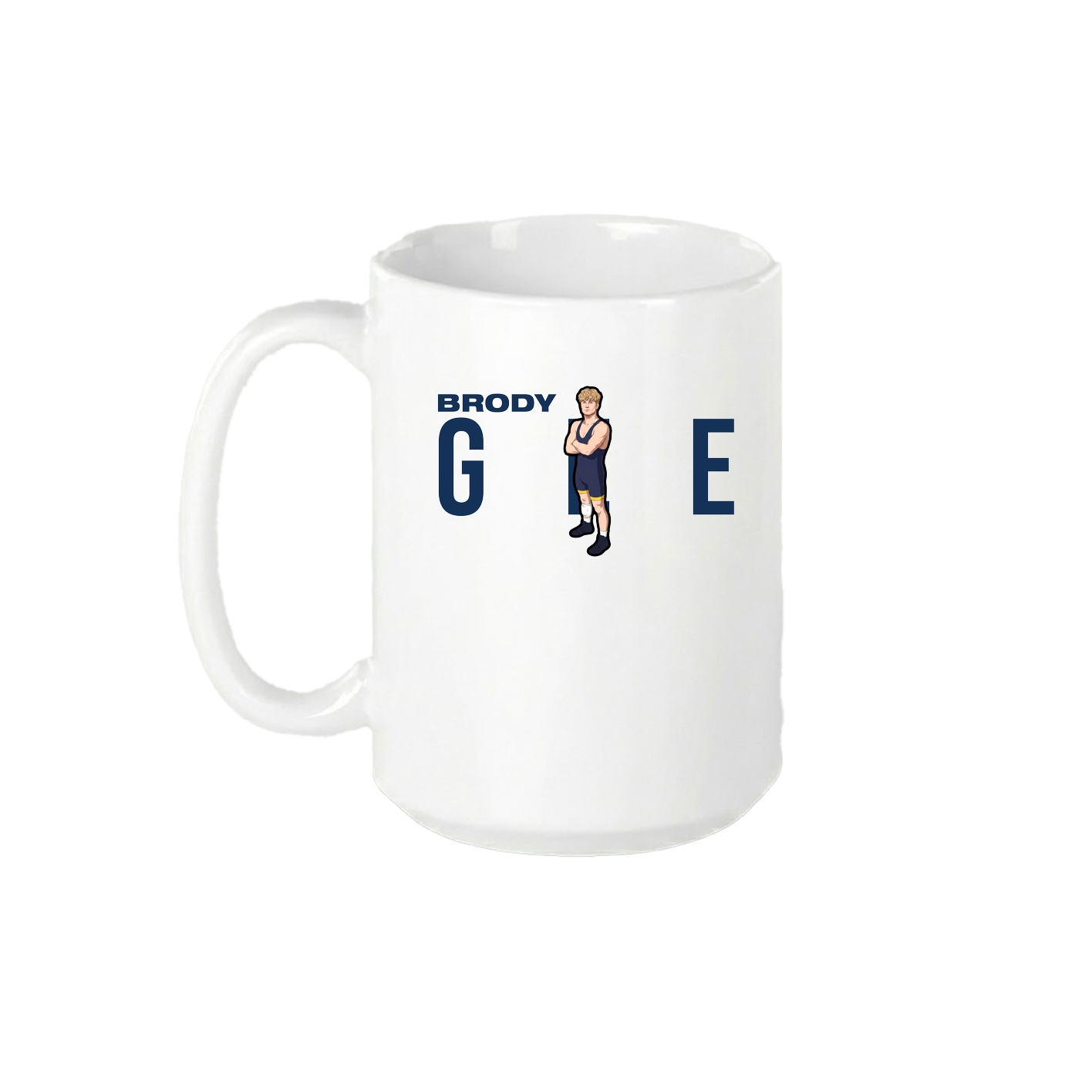 15oz Coffee Mug — Player Name in White