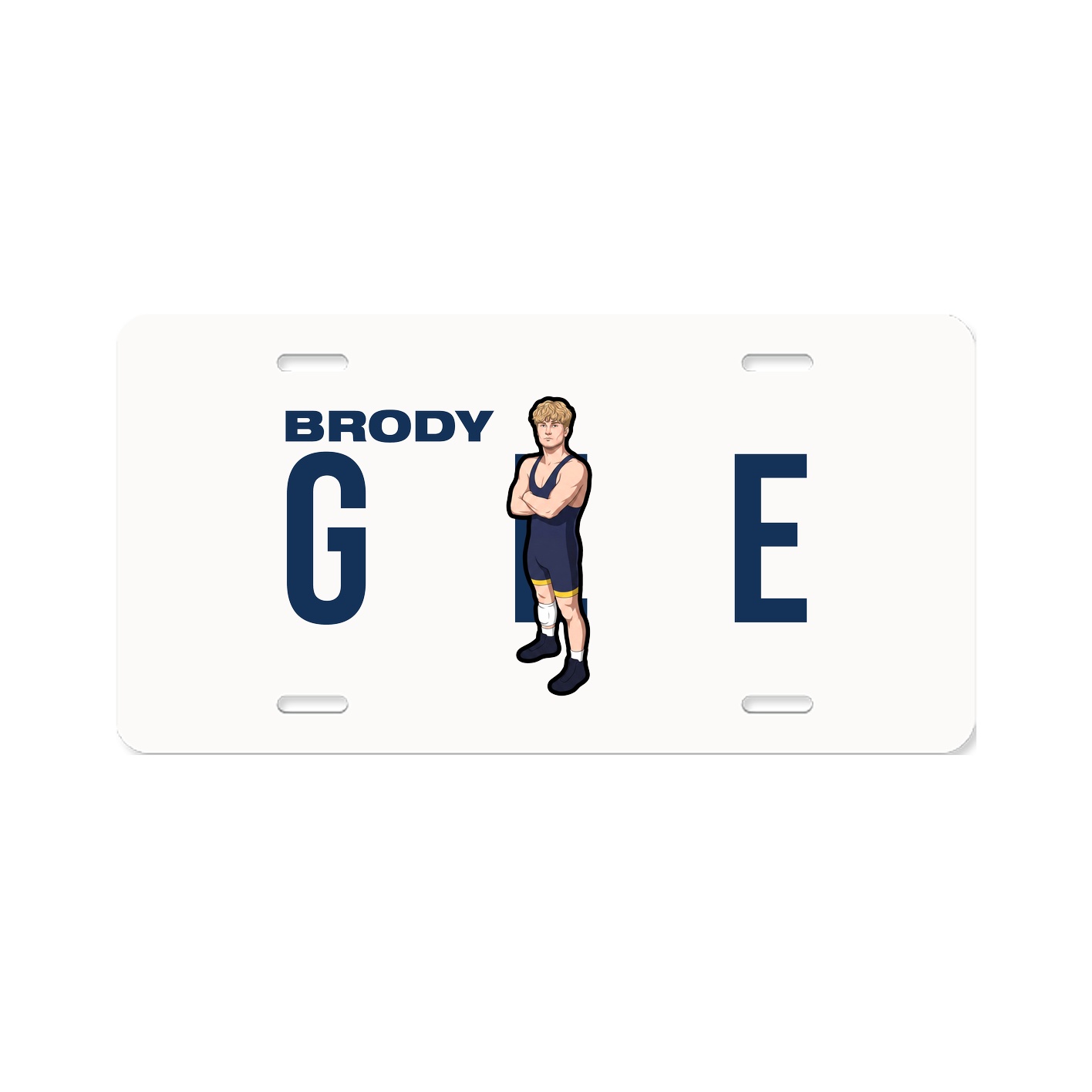 License Plate — Player Name in Classic