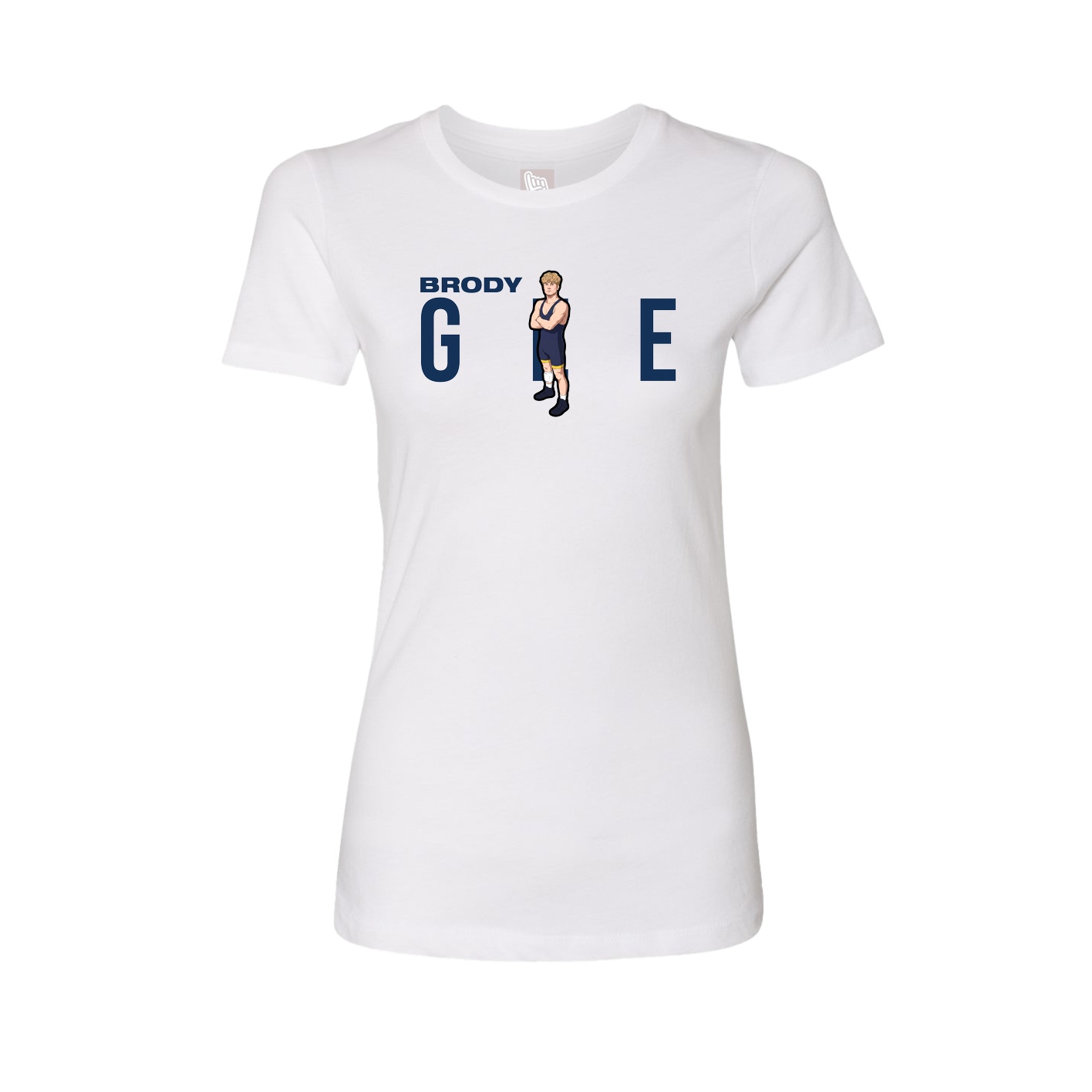 Fitted Women's Tee — Player Name in White