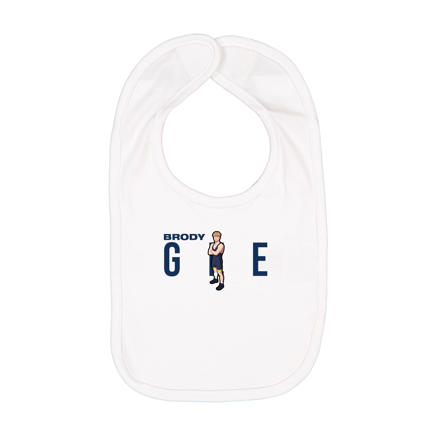 Infant Bib — Player Name in White