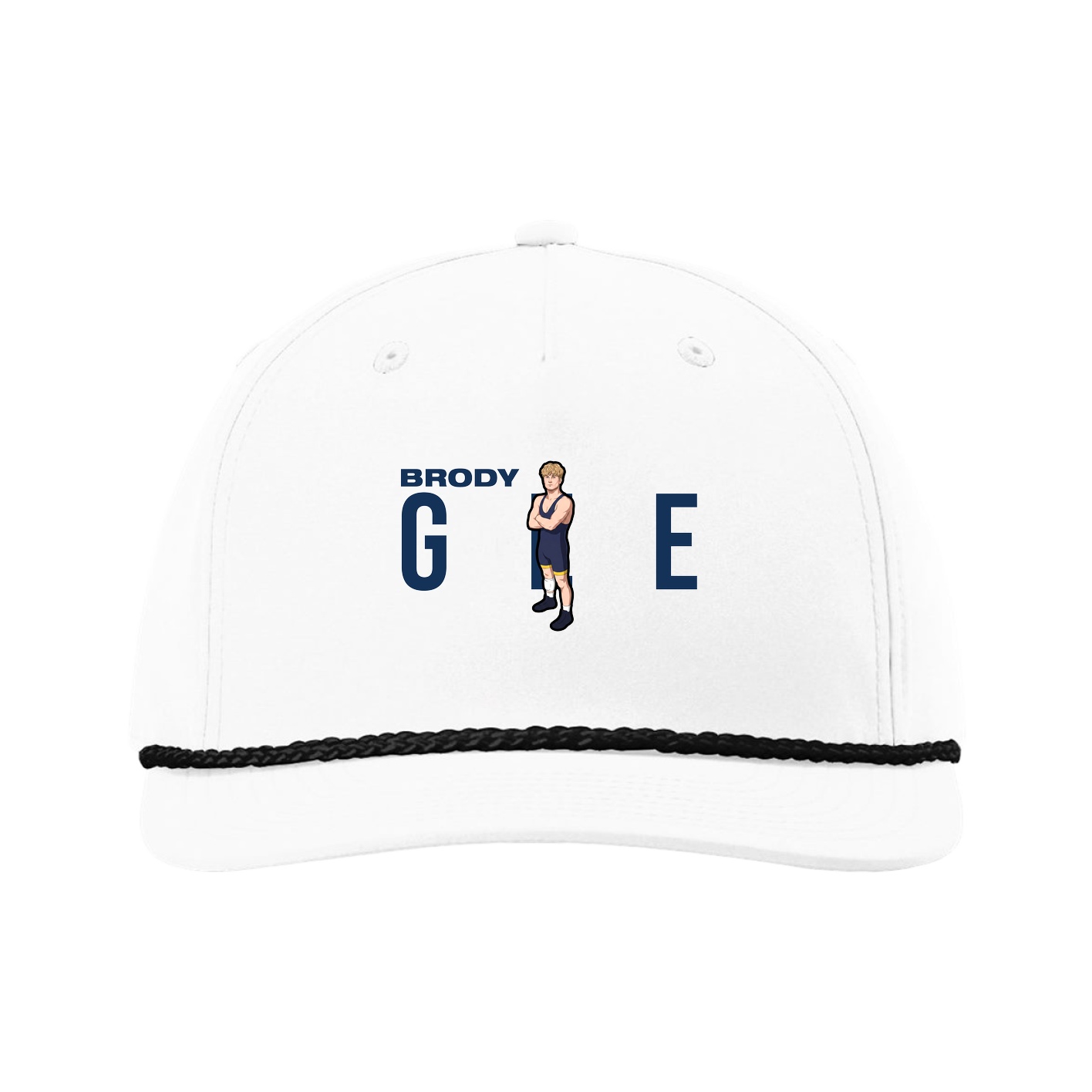 Five-Panel Classic Rope Cap — Player Name in White