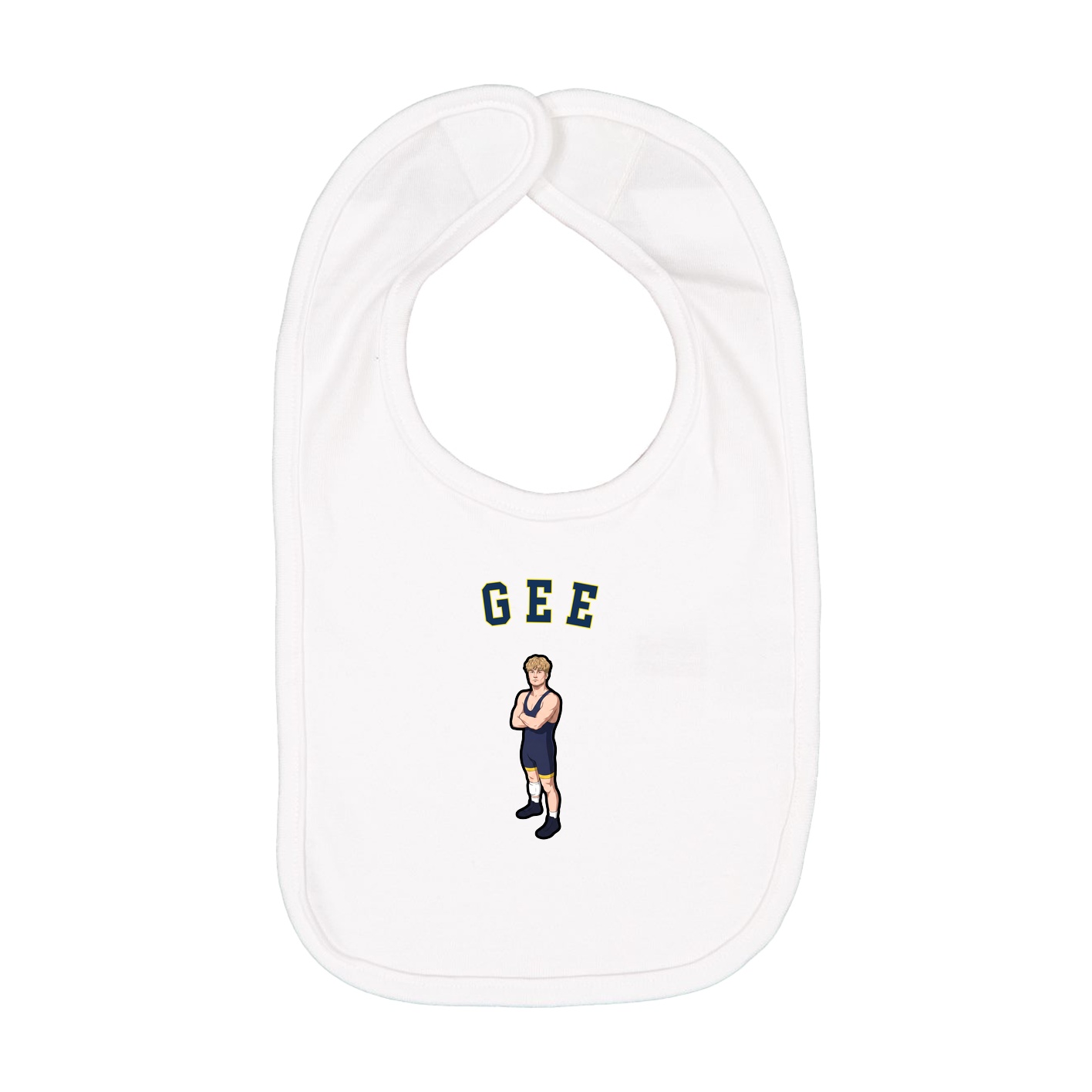 Infant Bib — Shirsey Arch in White