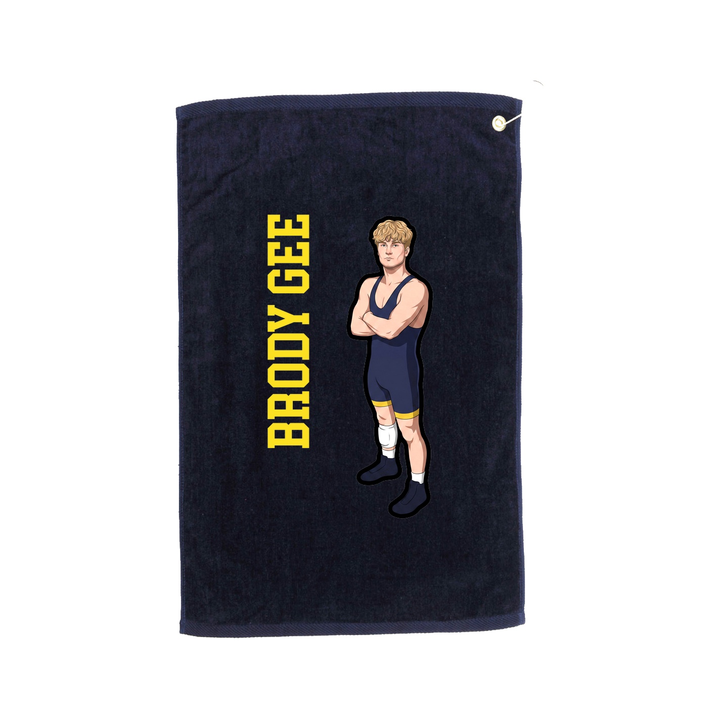 Golf Towel — Name Vertical in Navy