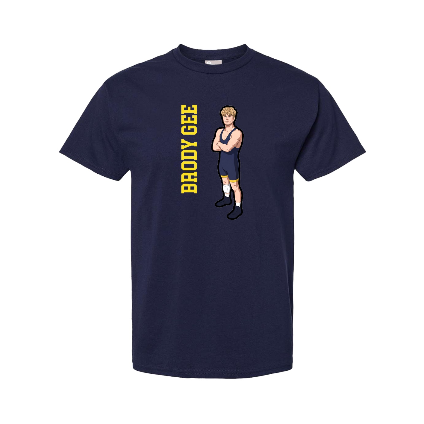 Tee — Name Vertical in Navy