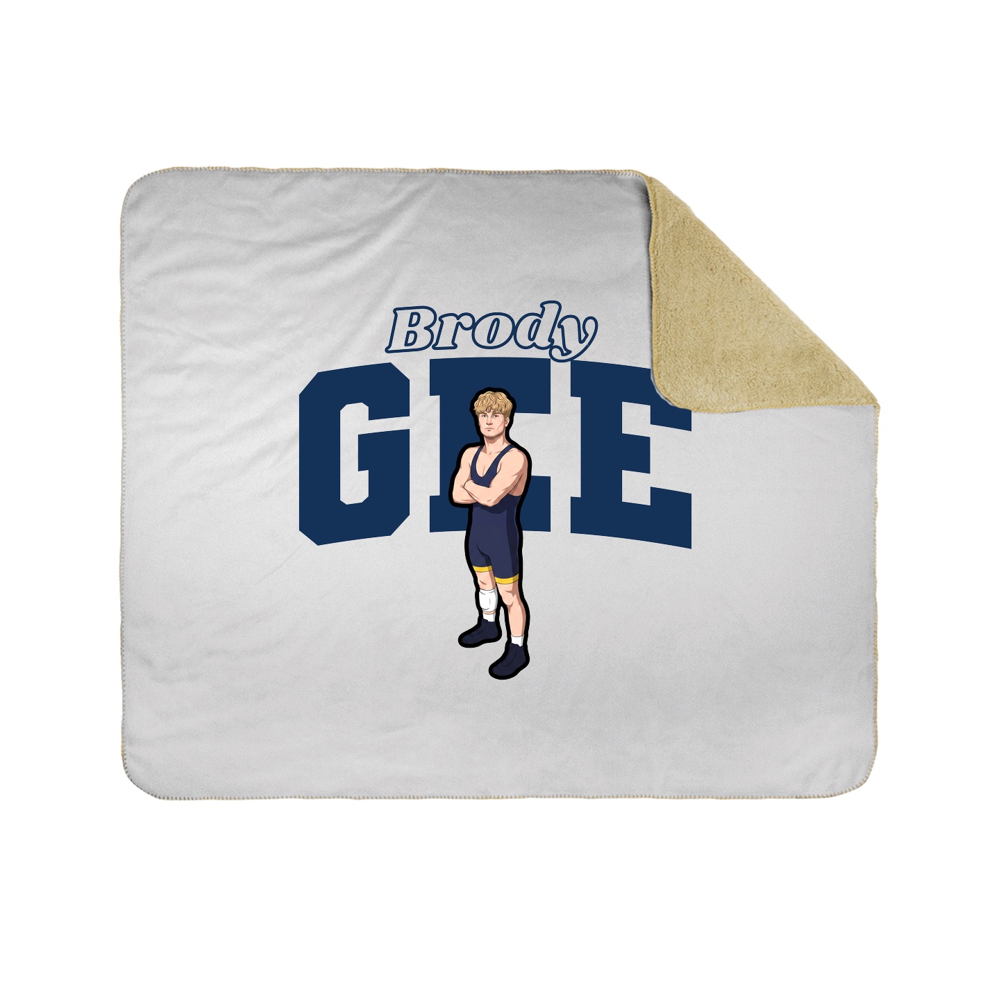 Throw Blanket — Name Arch in White