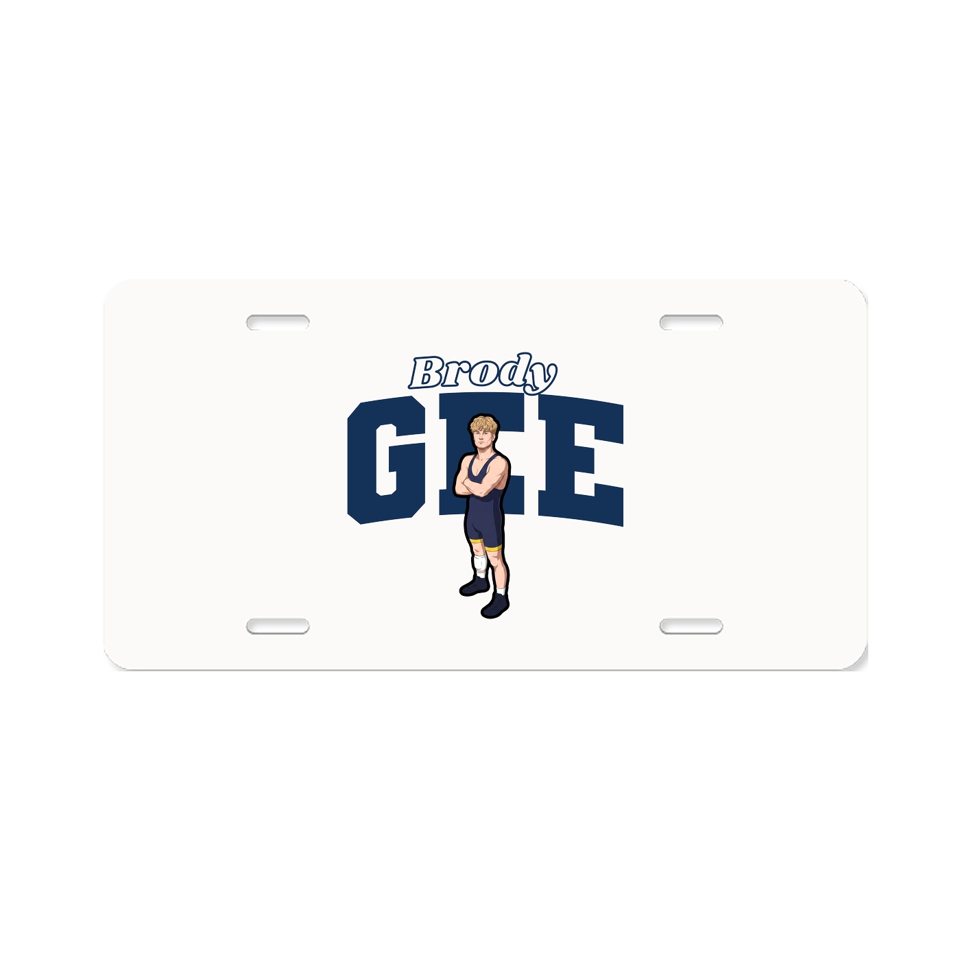 License Plate — Name Arch in Classic
