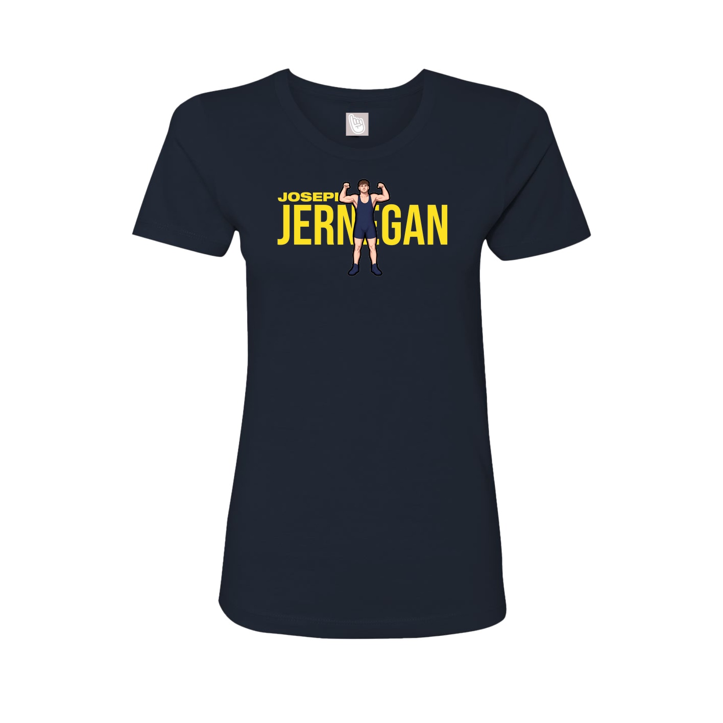 Fitted Women's Tee — Player Name in Navy