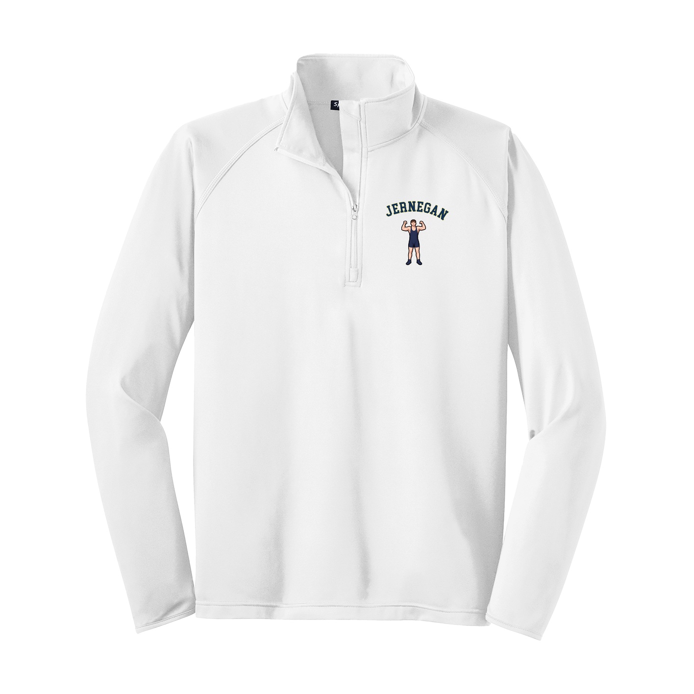 Q-Zip Pullover — Shirsey Arch in White