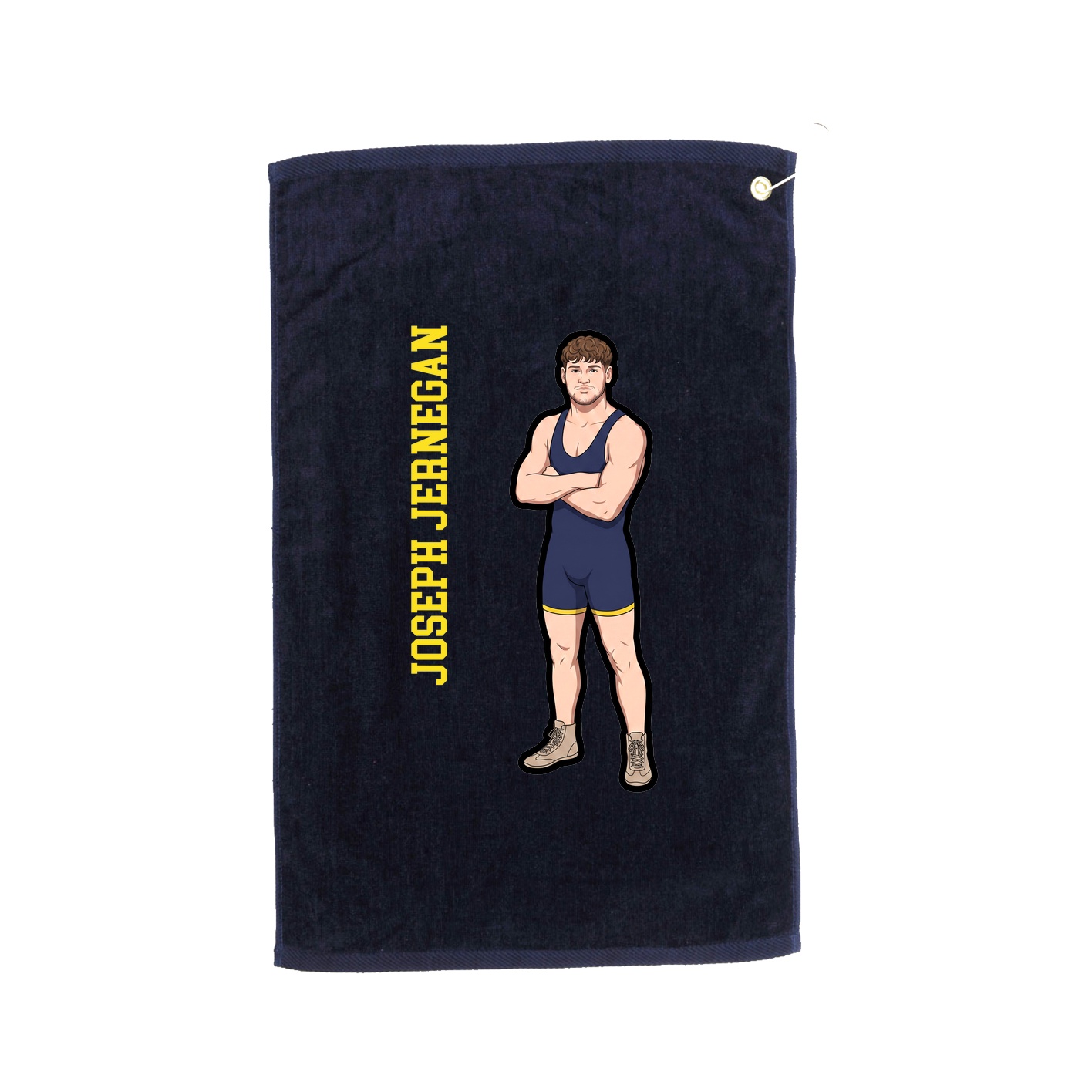 Golf Towel — Name Vertical in Navy