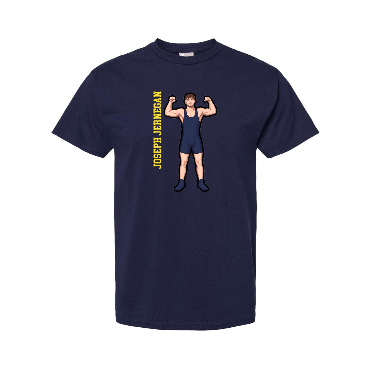 Youth Tee — Name Vertical in Navy