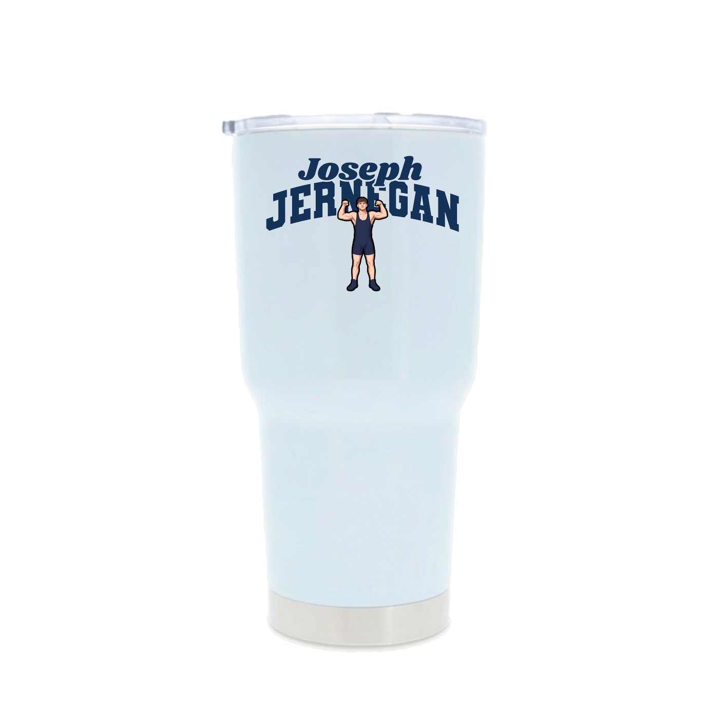 30oz Stainless Steel Tumbler — Signature Arch in White