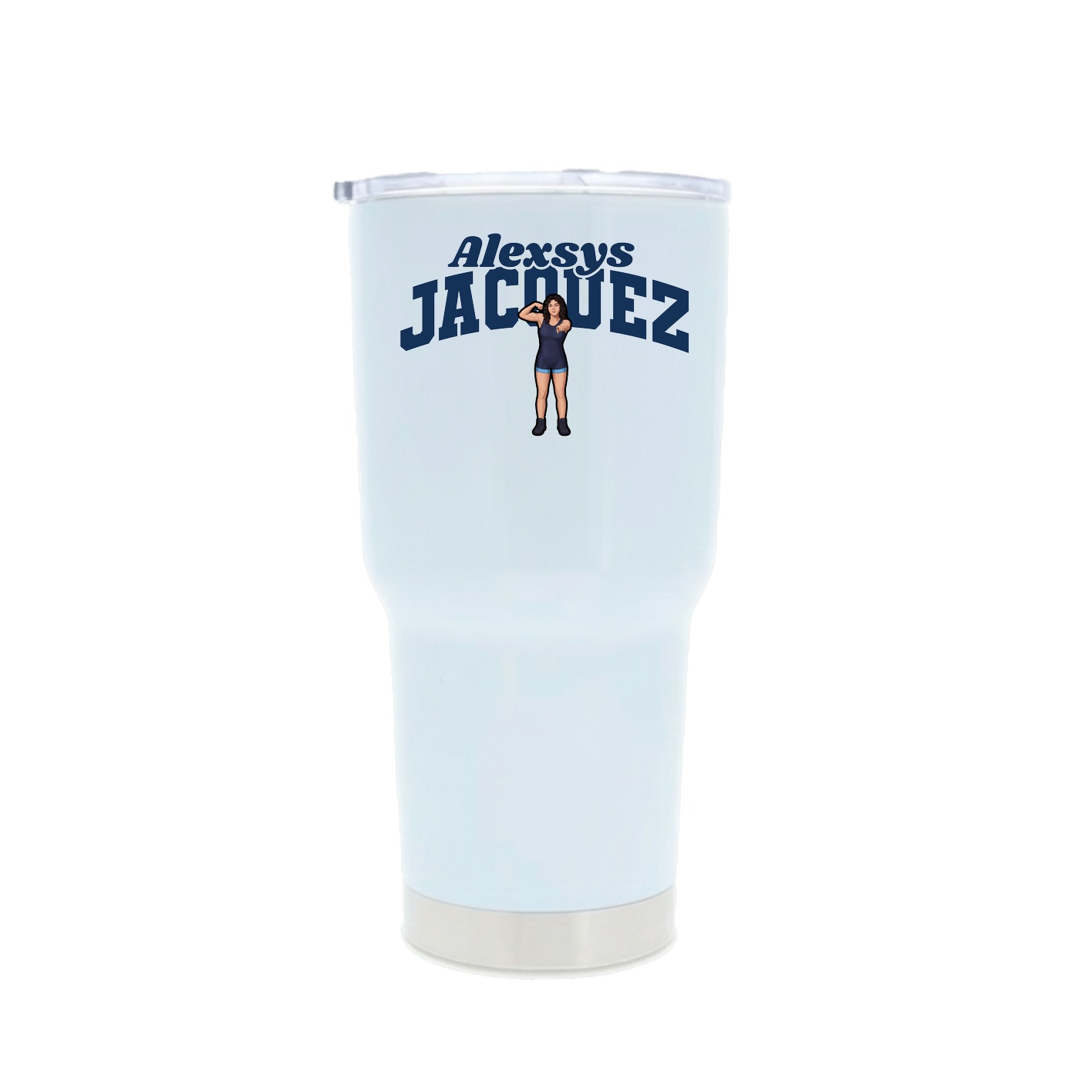 30oz Stainless Steel Tumbler — Signature Arch in White