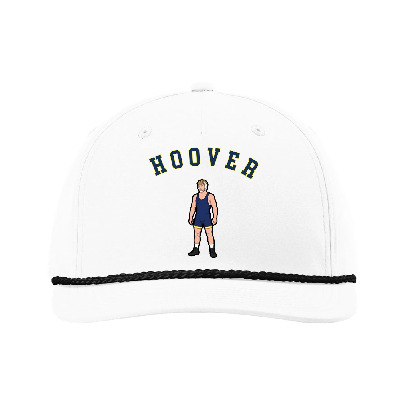 Five-Panel Classic Rope Cap — Shirsey Arch in White