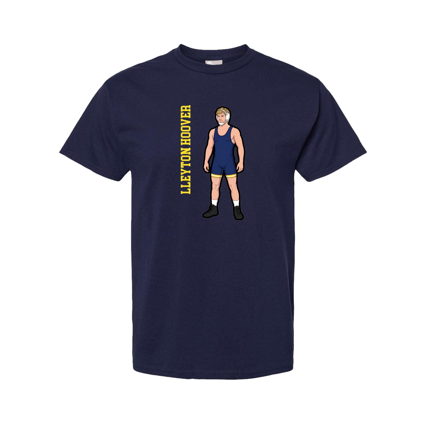 Youth Tee — Name Vertical in Navy