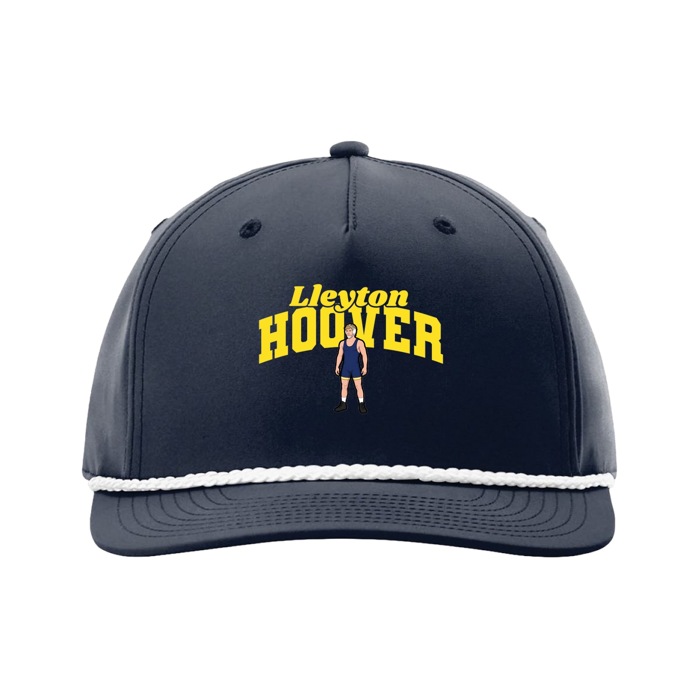 Five-Panel Classic Rope Cap — Signature Arch in Navy