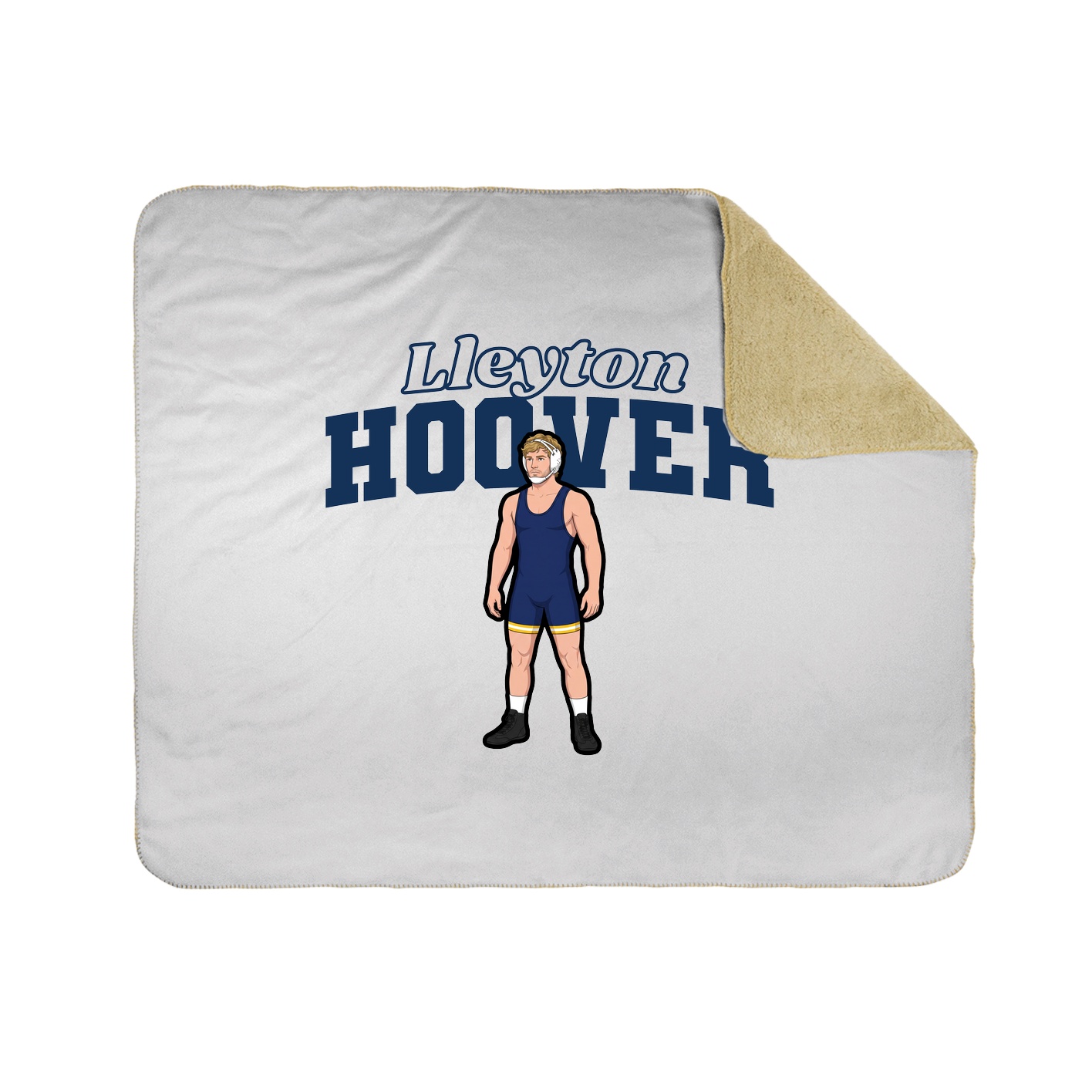 Throw Blanket — Name Arch in White