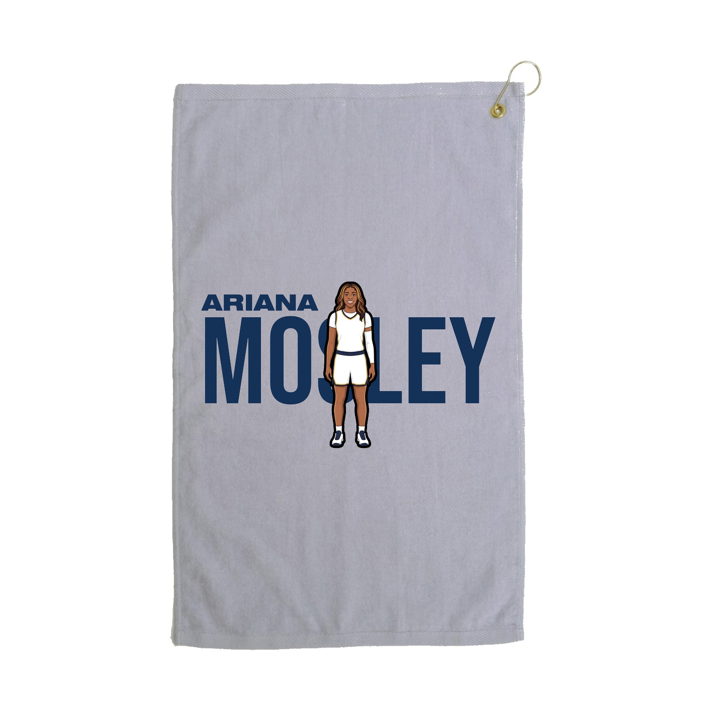 Golf Towel — Player Name in Grey