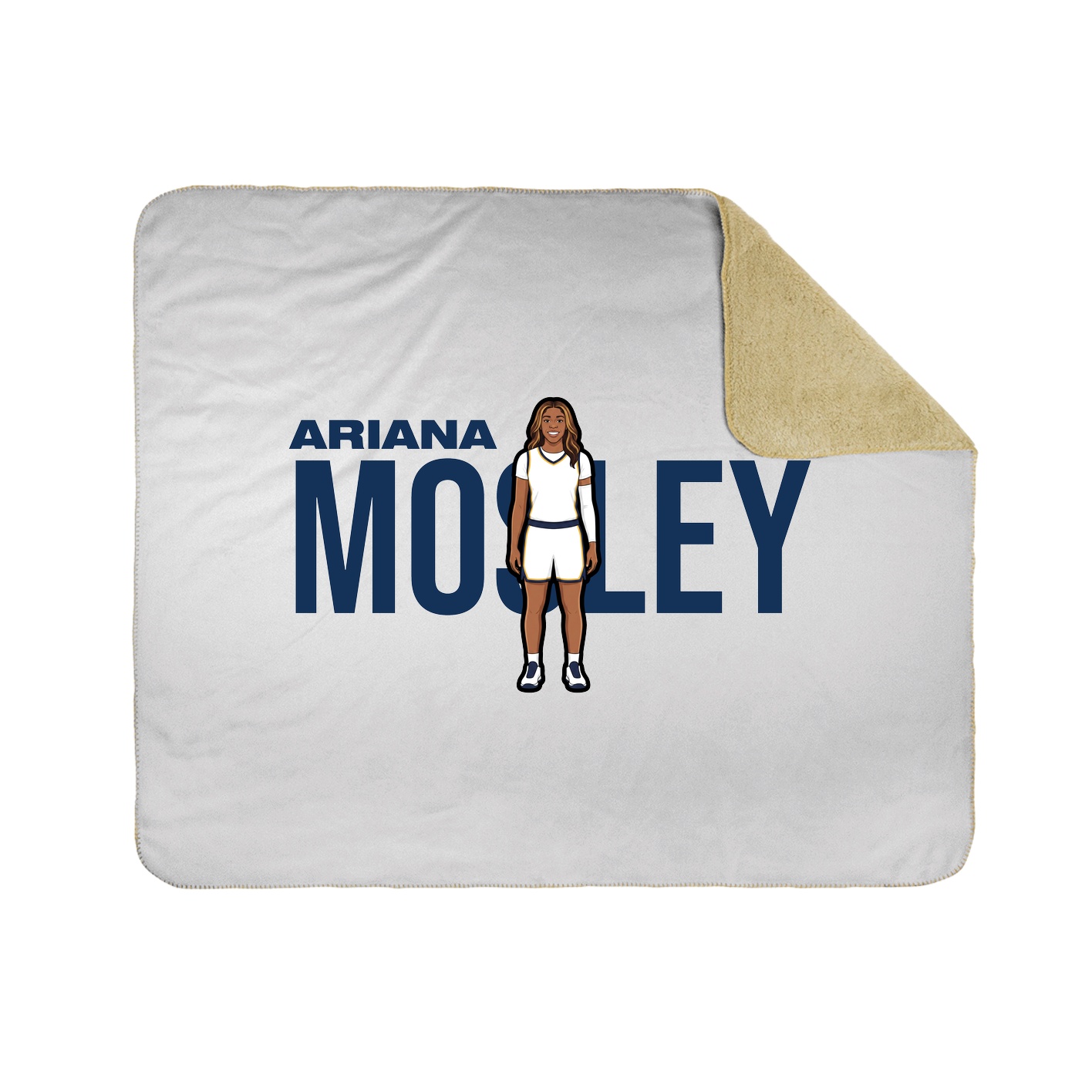 Throw Blanket — Player Name in White