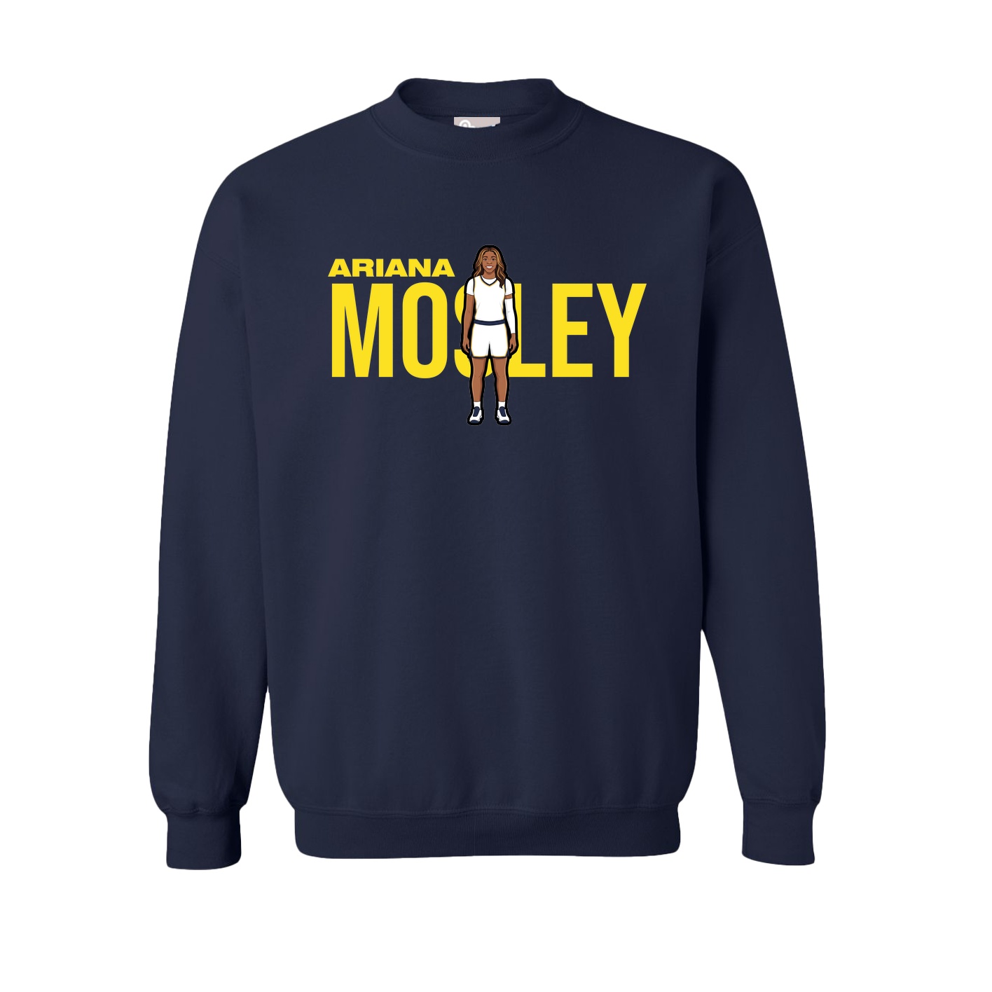 Fleece Crew — Player Name in Navy