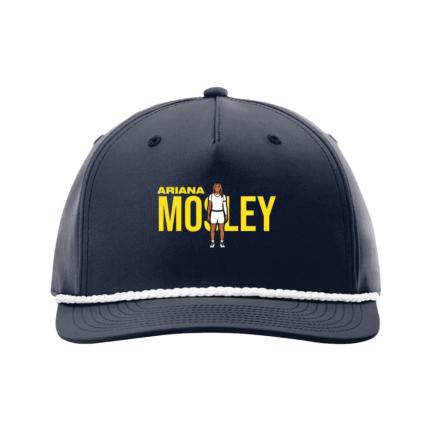Five-Panel Classic Rope Cap — Player Name in Navy