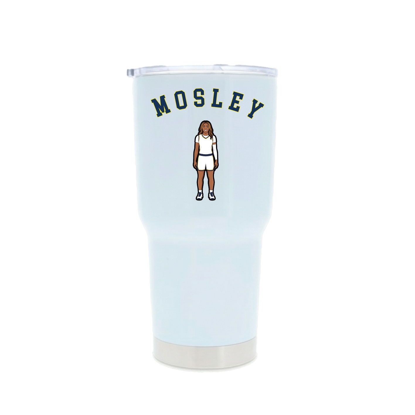 30oz Stainless Steel Tumbler — Shirsey Arch in White