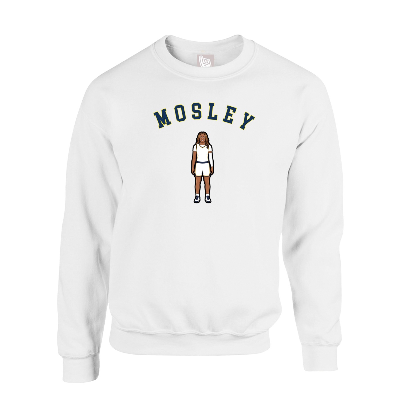 Fleece Crew — Shirsey Arch in White