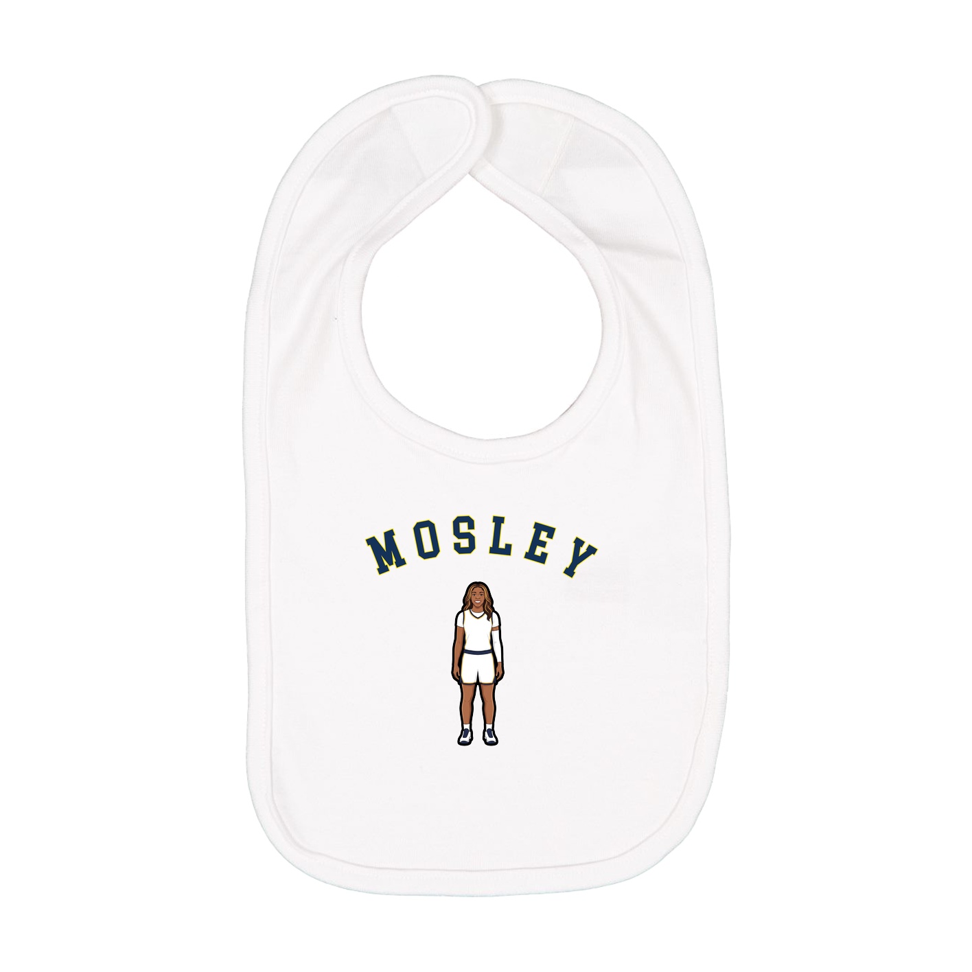 Infant Bib — Shirsey Arch in White