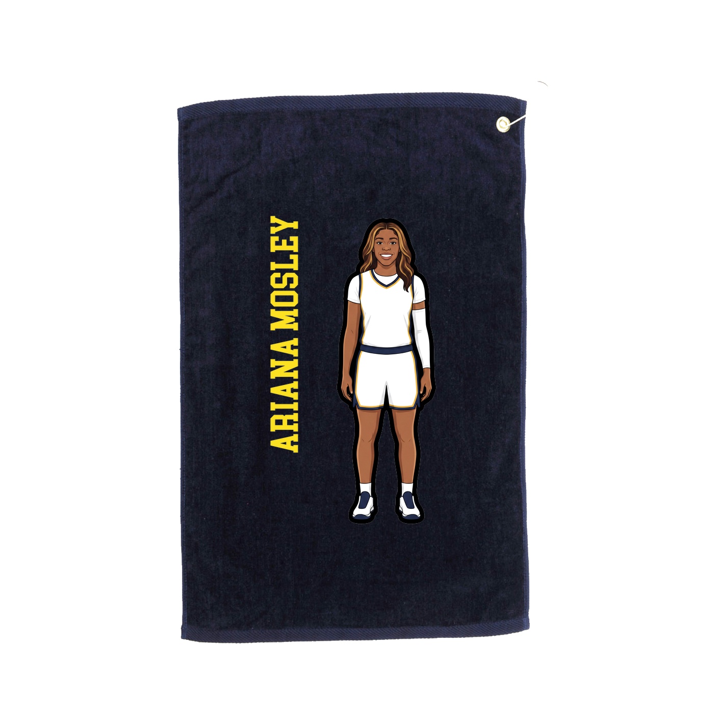Golf Towel — Name Vertical in Navy