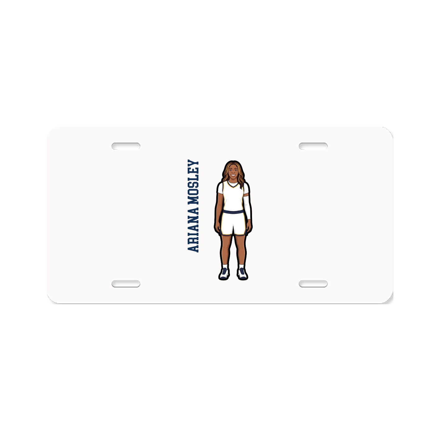 License Plate — Name Vertical in Classic