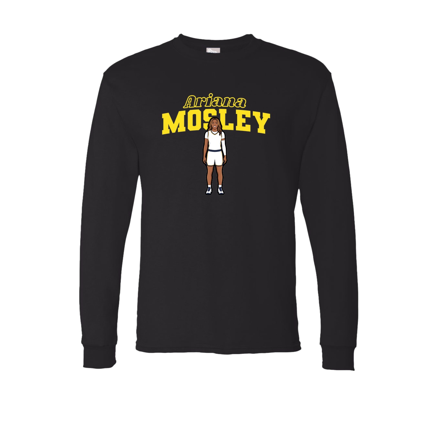 Long Sleeve Tee — Name Arch in Black
