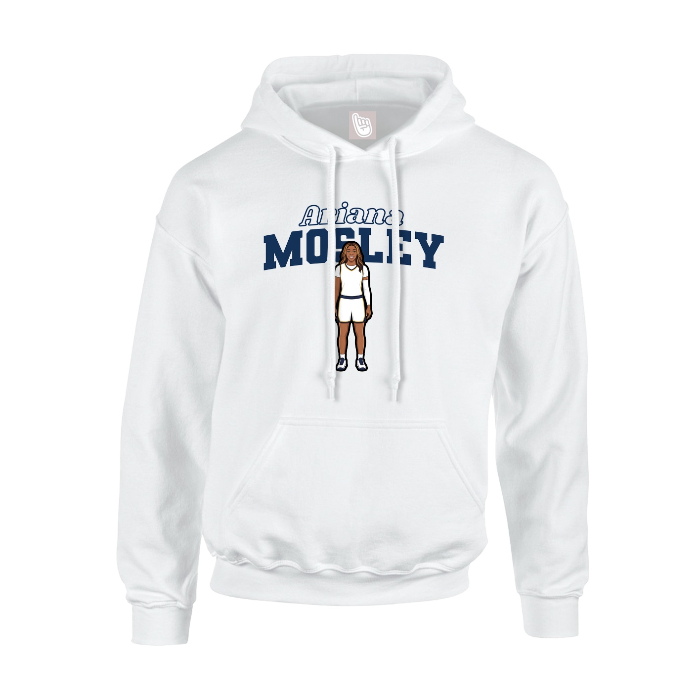Hoodie — Name Arch in White