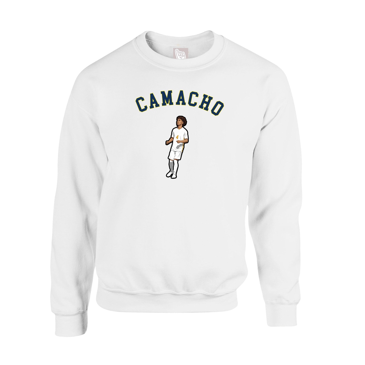 Fleece Crew — Shirsey Arch in White