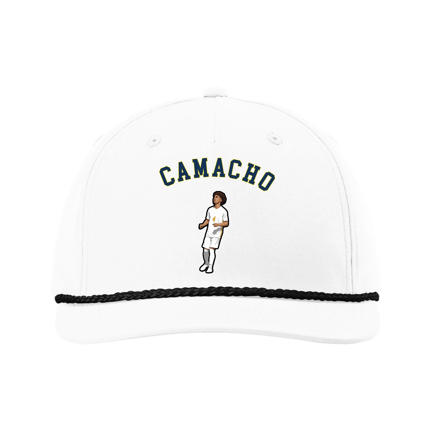 Five-Panel Classic Rope Cap — Shirsey Arch in White