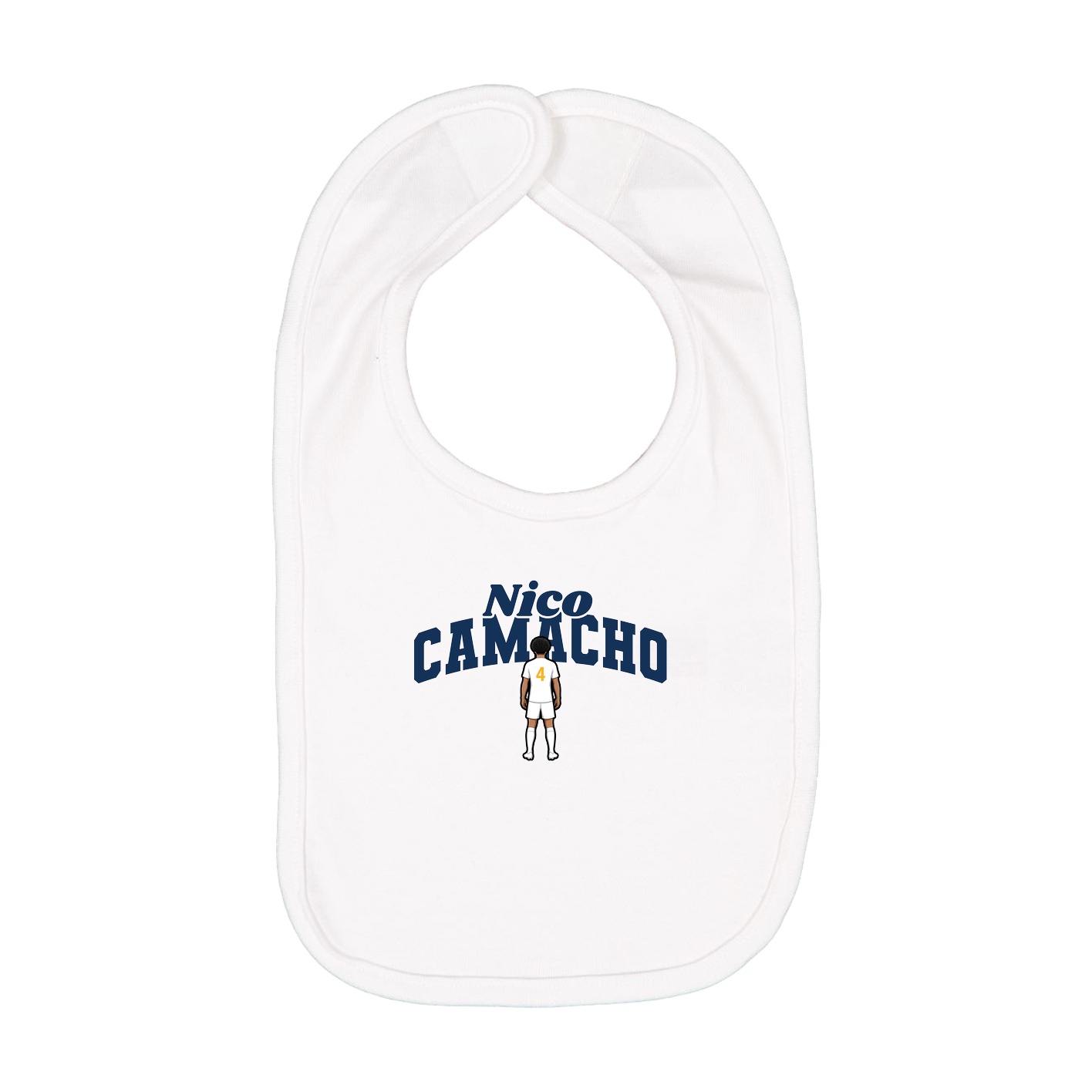 Infant Bib — Signature Arch in White