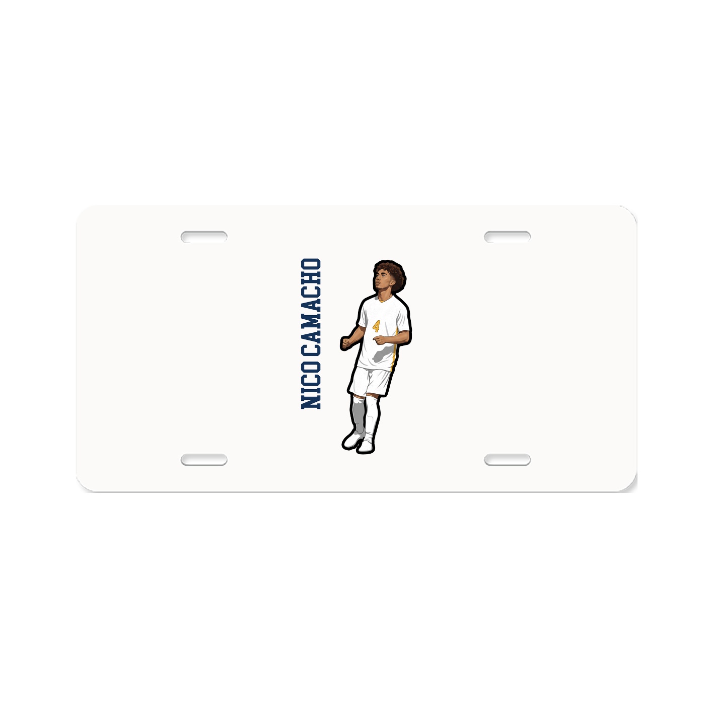 License Plate — Name Vertical in Classic