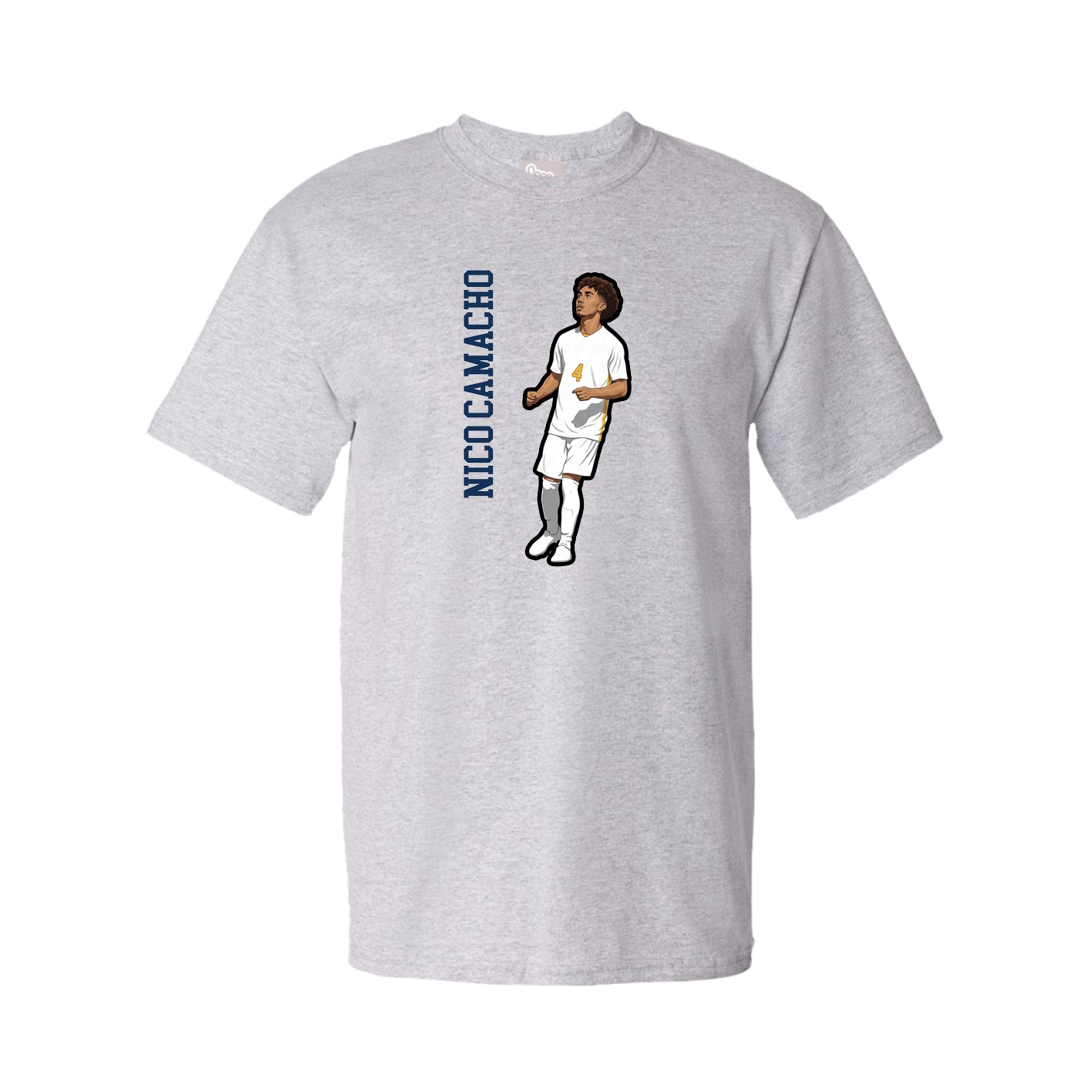 Tee — Name Vertical in Grey